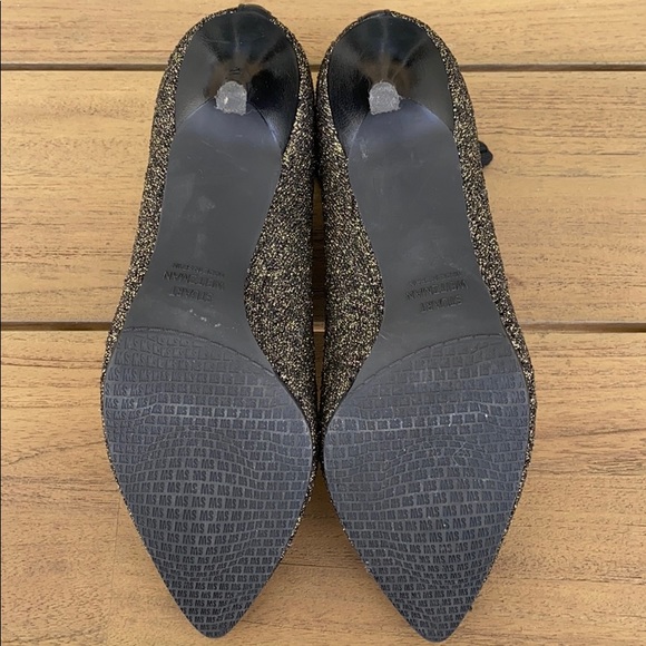 Stuart Weitzman Waverly Gold Sock Bootie - Picture 5 of 7